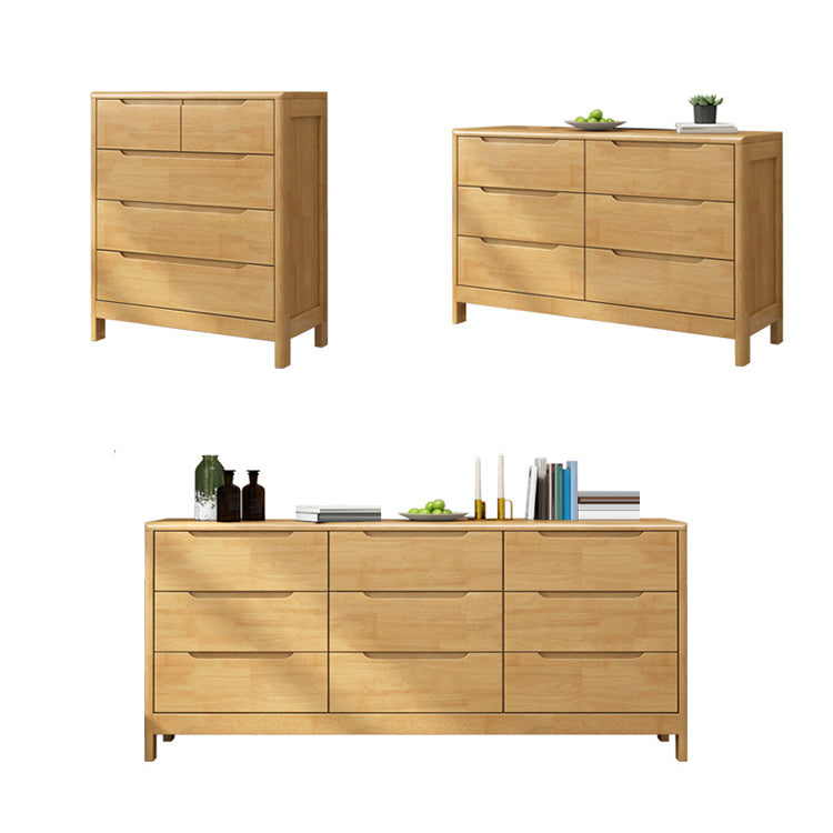 Ultra-Modern Rubberwood Double Dresser Horizontal Storage Chest Dresser for Bedroom Clearhalo 'Bedroom Furniture' 'Dressers & Chests' 'dressers_chests' 'furn' 'furn_dressers_chests' 'Furniture' 6697128