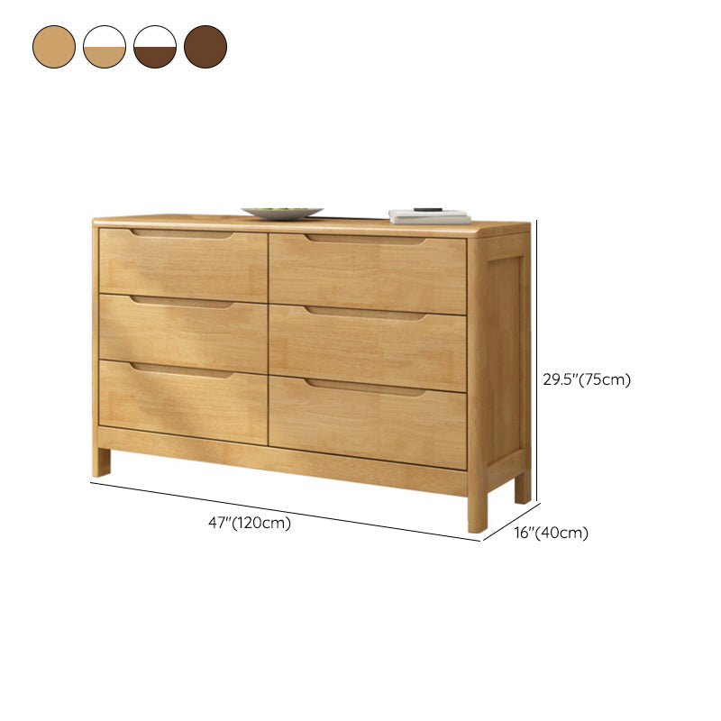 Ultra-Modern Rubberwood Double Dresser Horizontal Storage Chest Dresser for Bedroom Clearhalo 'Bedroom Furniture' 'Dressers & Chests' 'dressers_chests' 'furn' 'furn_dressers_chests' 'Furniture' 6697138