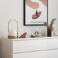 Moderne opbergkist van 15,6 inch breed, vervaardigd houten dressoir