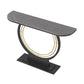 Glam Stone Console Table Iron Stain Resistant Console Sofa Table for Hall