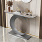 Tavolo della console di pietra contemporanea Tavolino console mezza luna per Hall