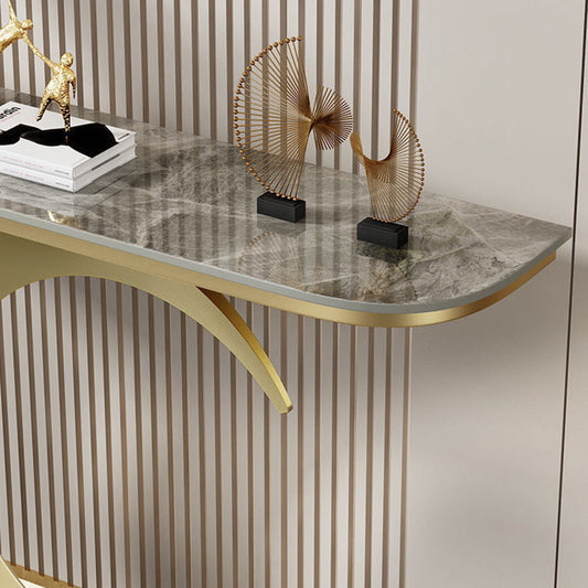 Tavolo della console di pietra contemporanea Tavolino console mezza luna per Hall