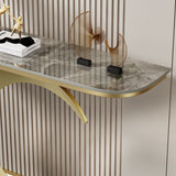 Tavolo della console di pietra contemporanea Tavolino console mezza luna per Hall