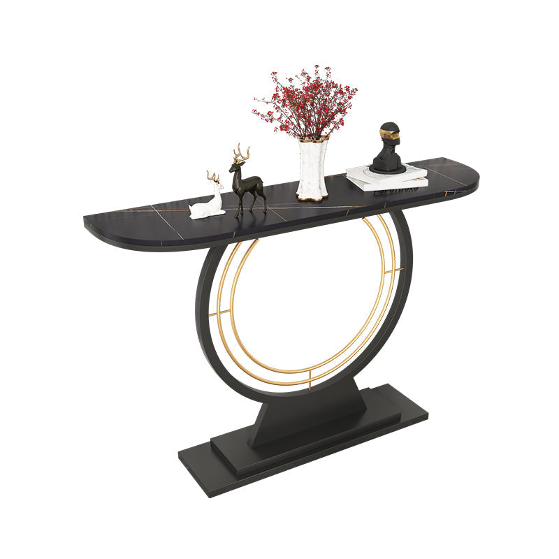 Console di mezza luna di accento contemporanea con console di mezza luna