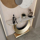 Modern Half Moon Console Table Antique Finish Console Sofa Table Gold White Gold Clearhalo 'Console Tables' 'console_tables' 'Entry & Mudroom Furniture' 'furn' 'furn_console_tables' 'Furniture' 6697335