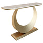 Modern Half Moon Console Table Antique Finish Console Sofa Table Clearhalo 'Console Tables' 'console_tables' 'Entry & Mudroom Furniture' 'furn' 'furn_console_tables' 'Furniture' 6697339