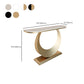 Modern Half Moon Console Table Antique Finish Console Sofa Table Clearhalo 'Console Tables' 'console_tables' 'Entry & Mudroom Furniture' 'furn' 'furn_console_tables' 'Furniture' 6697353