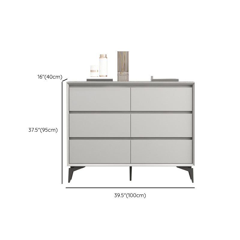 15.6-inch W Modern Storage Chest Stone Storage Chest Dresser with 3/6 Drawers Clearhalo 'Bedroom Furniture' 'Dressers & Chests' 'dressers_chests' 'furn' 'furn_dressers_chests' 'Furniture' 6697448