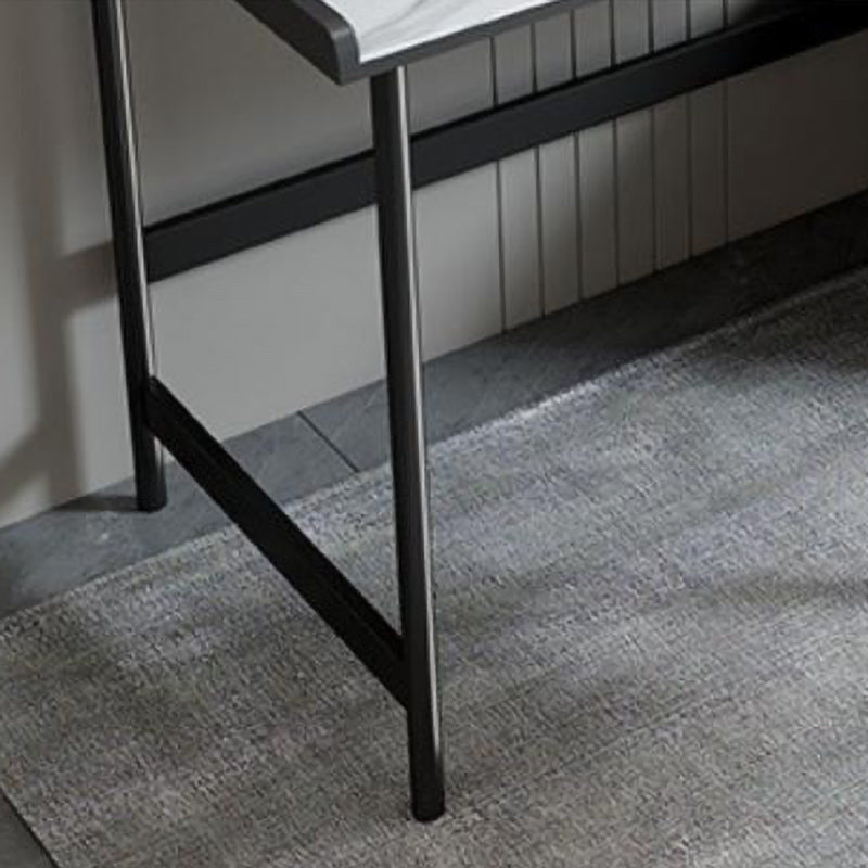 Zeitgenössischer rechteckiger Büroschreibtisch Stein Schreibtisch mit Regal für Büro