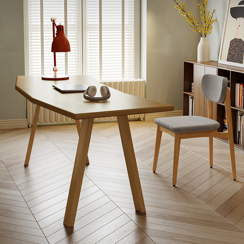 Modern Solid Wood Office Desk 28.74-inch Tall Writing Desk with Parsons Base