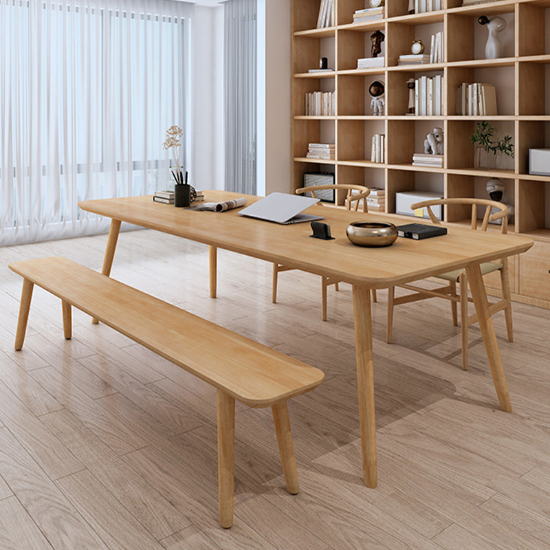 Modern Solid Wood Office Desk 29.53" Tall Curved Writing Desk 78.7"L x 31.5"W x 29.5"H Clearhalo 'furn' 'furn_office_desk' 'Furniture' 'Office Desks' 'Office Furniture' 'office_desk' 6697687