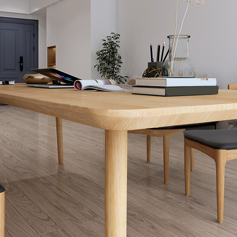 Modern Solid Wood Office Desk 29.53" Tall Curved Writing Desk Clearhalo 'furn' 'furn_office_desk' 'Furniture' 'Office Desks' 'Office Furniture' 'office_desk' 6697690