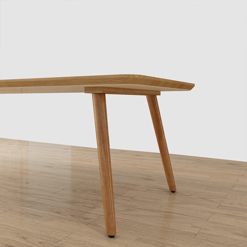 Modern Solid Wood Office Desk 29.53" Tall Curved Writing Desk Clearhalo 'furn' 'furn_office_desk' 'Furniture' 'Office Desks' 'Office Furniture' 'office_desk' 6697692