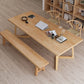 Solid Wood Rectangular Writing Desk 29.53" Tall Natural Office Desk