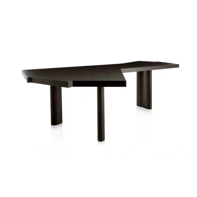 Modern Solid Wood Office Desk 28.74" Tall Black Writing Desk 98"L x 51"W x 29"H Clearhalo 'furn' 'furn_office_desk' 'Furniture' 'Office Desks' 'Office Furniture' 'office_desk' 6697717