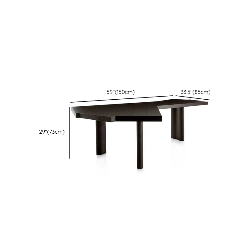 Modern Solid Wood Office Desk 28.74" Tall Black Writing Desk Clearhalo 'furn' 'furn_office_desk' 'Furniture' 'Office Desks' 'Office Furniture' 'office_desk' 6697723
