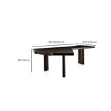 Modern Solid Wood Office Desk 28.74" Tall Black Writing Desk Clearhalo 'furn' 'furn_office_desk' 'Furniture' 'Office Desks' 'Office Furniture' 'office_desk' 6697725