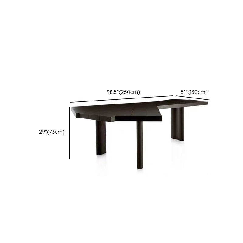 Modern Solid Wood Office Desk 28.74" Tall Black Writing Desk Clearhalo 'furn' 'furn_office_desk' 'Furniture' 'Office Desks' 'Office Furniture' 'office_desk' 6697727