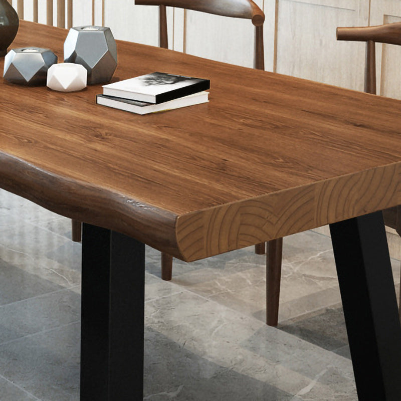 Zeitgenössischer Massivholz-Büroschreibtisch 29,53 Zoll großer Schreibtisch mit Eisenbeinen