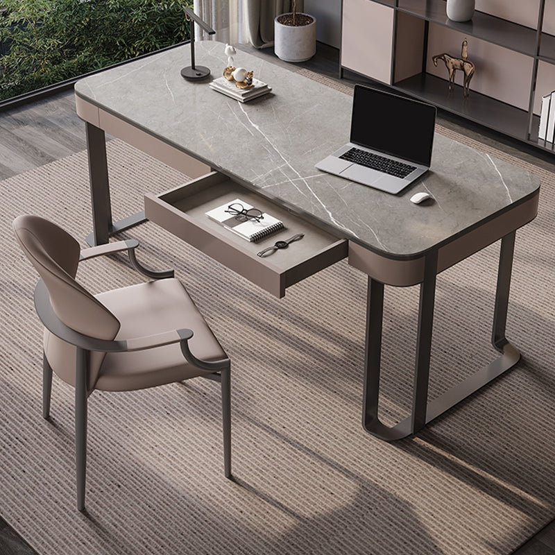 Moderne 2 Schubladen Büro-Schreibtisch Stein 29,53 Zoll großer Schreibtisch