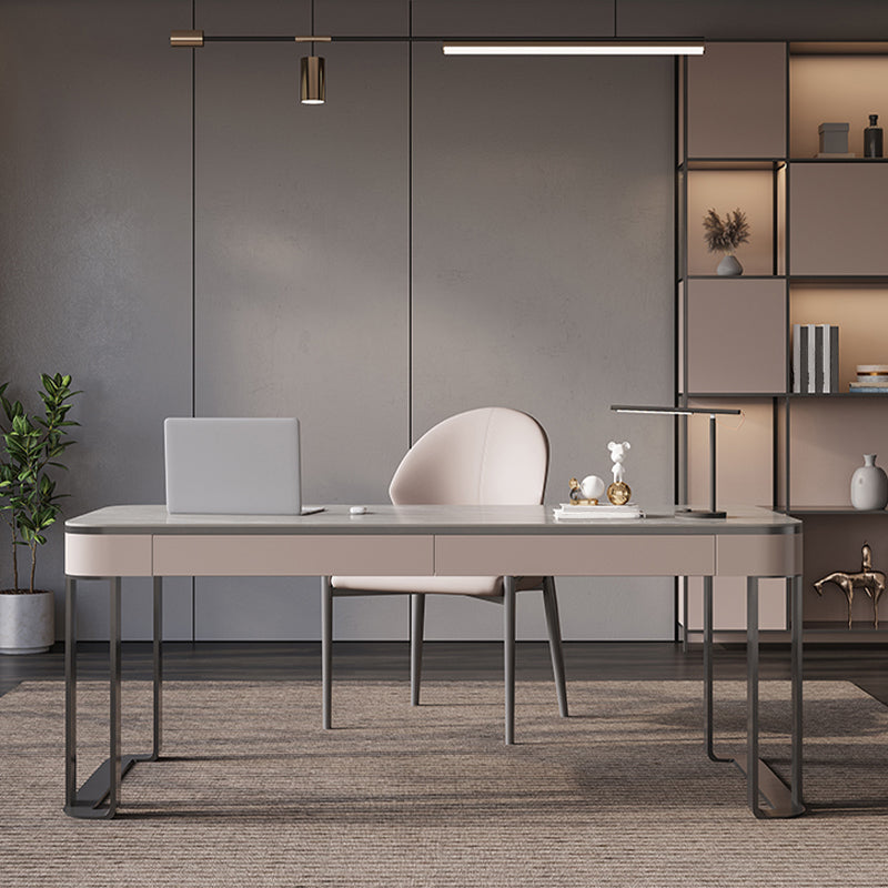 Moderne 2 Schubladen Büro-Schreibtisch Stein 29,53 Zoll großer Schreibtisch