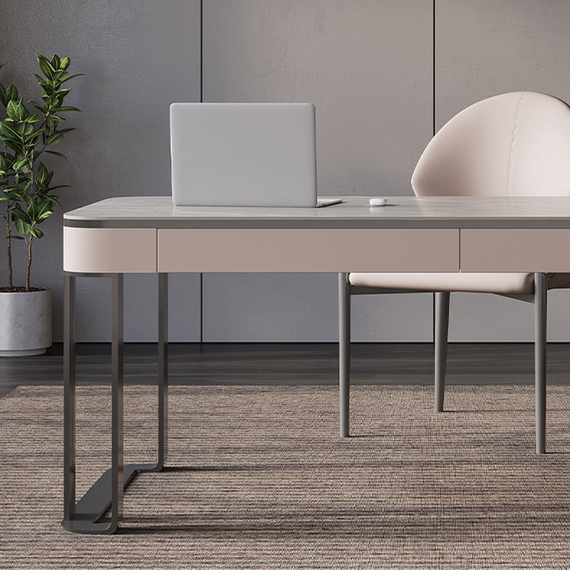 Moderne 2 Schubladen Büro-Schreibtisch Stein 29,53 Zoll großer Schreibtisch