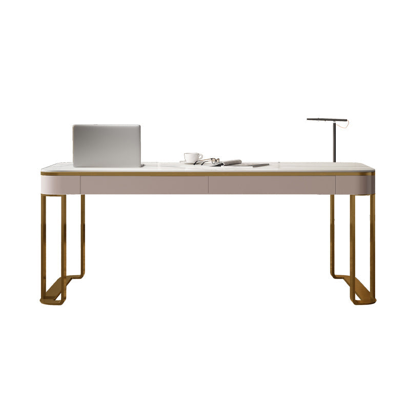 Moderne 2 Schubladen Büro-Schreibtisch Stein 29,53 Zoll großer Schreibtisch