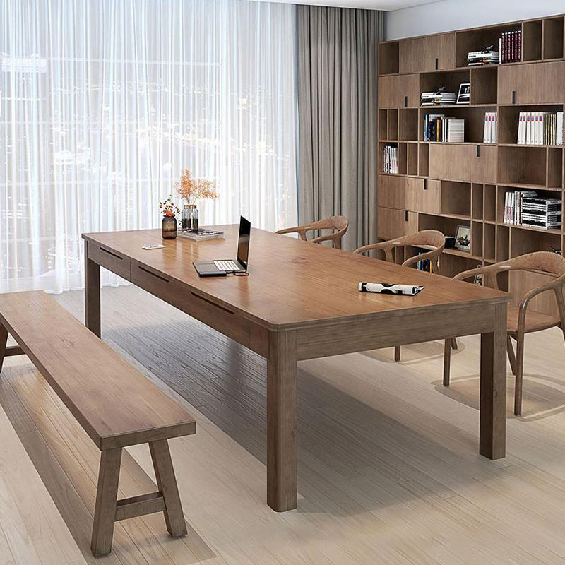 Zeitgenössischer Holz Office -Schreibtisch rechteckiger Schreibtisch für Büro