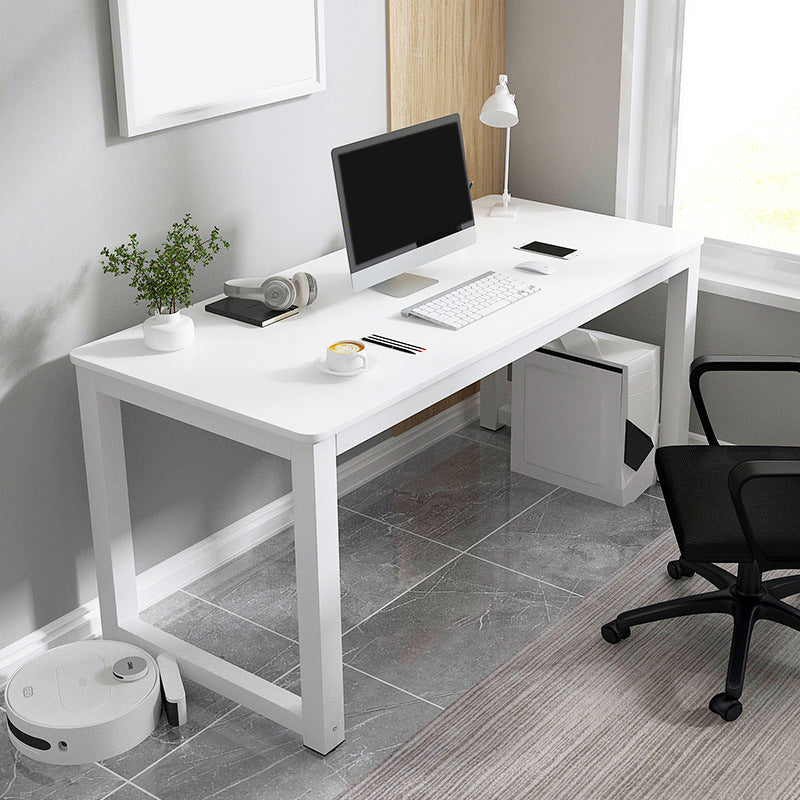 モダンなライティングデスクアンティーク仕上げ木製コンピューターデスクが金属脚