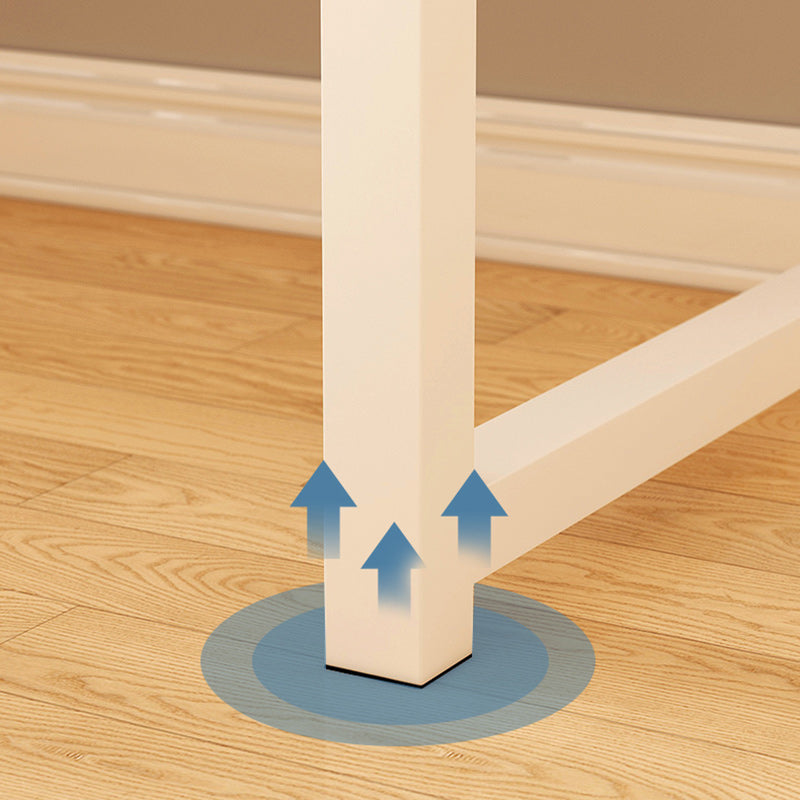 モダンなライティングデスクアンティーク仕上げ木製コンピューターデスクが金属脚