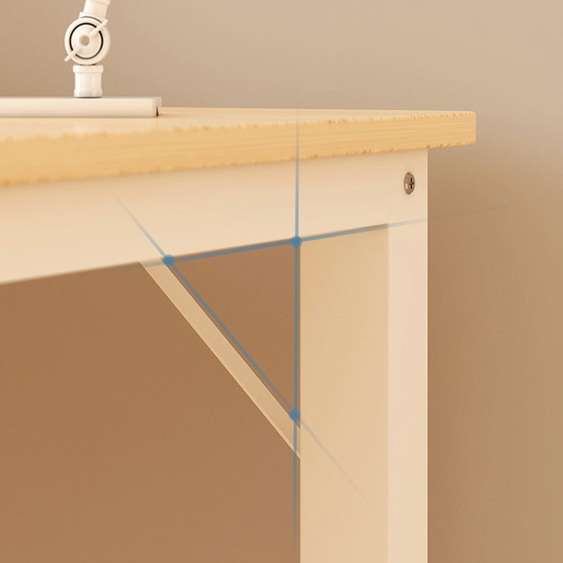 モダンなライティングデスクアンティーク仕上げ木製コンピューターデスクが金属脚