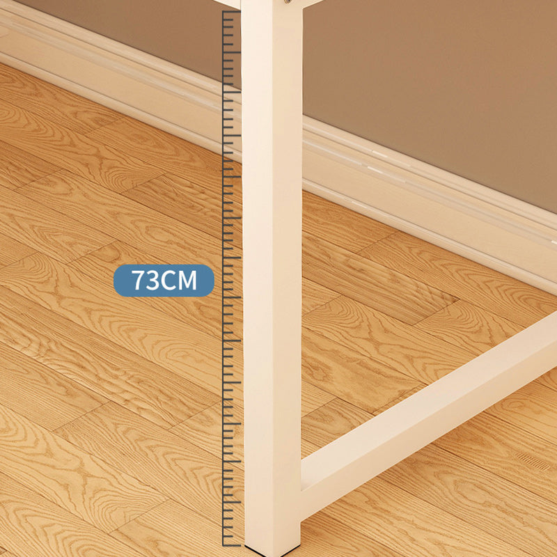 モダンなライティングデスクアンティーク仕上げ木製コンピューターデスクが金属脚