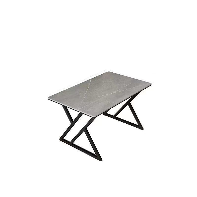 Scrivania di scrittura contemporanea banco di computer con finitura antica con gambe metalliche