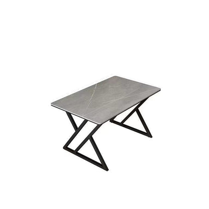 Scrivania di scrittura contemporanea banco di computer con finitura antica con gambe metalliche