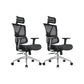 Removable Arms Office Chair Modern Adjustable Seat Height Desk Chair with Wheels Black 2 Piece Set Clearhalo 'furn' 'furn_office_chair' 'Furniture' 'Office Chairs' 'Office Furniture' 'office_chair' 6702497