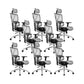 Removable Arms Office Chair Modern Adjustable Seat Height Desk Chair with Wheels Grey 8 Piece Set Clearhalo 'furn' 'furn_office_chair' 'Furniture' 'Office Chairs' 'Office Furniture' 'office_chair' 6702511