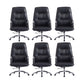 Modern Slide Office Chair Adjustable Seat Height Padded Arms Desk Chair with Wheels