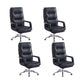 Modern Office Chair Padded Arms Desk Chair Adjustable Seat Height with Wheels