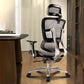 Removable Arms Chair Modern Adjustable Seat Height Swivel Chair with Wheels Black-Gray 1 Piece Clearhalo 'furn' 'furn_office_chair' 'Furniture' 'Office Chairs' 'Office Furniture' 'office_chair' 6702615
