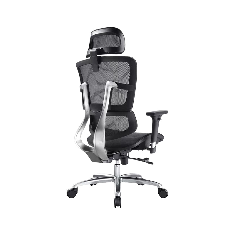 Removable Arms Chair Modern Adjustable Seat Height Swivel Chair with Wheels Black 1 Piece Clearhalo 'furn' 'furn_office_chair' 'Furniture' 'Office Chairs' 'Office Furniture' 'office_chair' 6702616