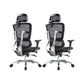 Removable Arms Chair Modern Adjustable Seat Height Swivel Chair with Wheels Black 2 Piece Set Clearhalo 'furn' 'furn_office_chair' 'Furniture' 'Office Chairs' 'Office Furniture' 'office_chair' 6702617