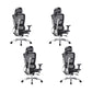 Removable Arms Chair Modern Adjustable Seat Height Swivel Chair with Wheels Black 4 Piece Set Clearhalo 'furn' 'furn_office_chair' 'Furniture' 'Office Chairs' 'Office Furniture' 'office_chair' 6702620