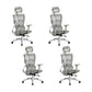 Removable Arms Chair Modern Adjustable Seat Height Swivel Chair with Wheels Grey 4 Piece Set Clearhalo 'furn' 'furn_office_chair' 'Furniture' 'Office Chairs' 'Office Furniture' 'office_chair' 6702629