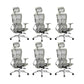 Removable Arms Chair Modern Adjustable Seat Height Swivel Chair with Wheels Grey 6 Piece Set Clearhalo 'furn' 'furn_office_chair' 'Furniture' 'Office Chairs' 'Office Furniture' 'office_chair' 6702631
