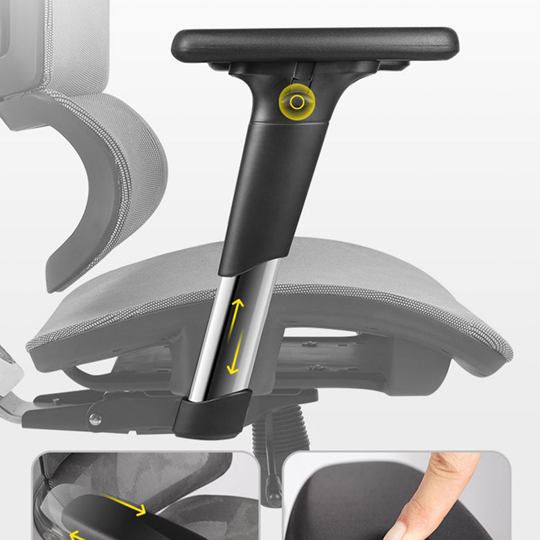 Removable Arms Chair Modern Adjustable Seat Height Swivel Chair with Wheels Clearhalo 'furn' 'furn_office_chair' 'Furniture' 'Office Chairs' 'Office Furniture' 'office_chair' 6702632