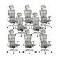 Removable Arms Chair Modern Adjustable Seat Height Swivel Chair with Wheels Grey 8 Piece Set Clearhalo 'furn' 'furn_office_chair' 'Furniture' 'Office Chairs' 'Office Furniture' 'office_chair' 6702633