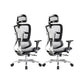 Removable Arms Chair Modern Adjustable Seat Height Swivel Chair with Wheels Black-Gray 2 Piece Set Clearhalo 'furn' 'furn_office_chair' 'Furniture' 'Office Chairs' 'Office Furniture' 'office_chair' 6702635