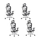 Removable Arms Chair Modern Adjustable Seat Height Swivel Chair with Wheels Black-Gray 4 Piece Set Clearhalo 'furn' 'furn_office_chair' 'Furniture' 'Office Chairs' 'Office Furniture' 'office_chair' 6702636