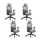 Removable Arms Office Chair Modern Adjustable Seat Height Swivel Chair with Wheels
