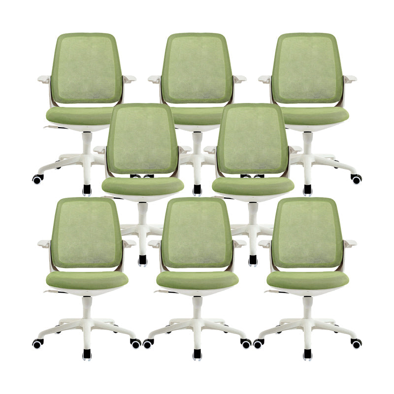 Modern Adjustable Arms Office Chair Height-adjustable Task Chair for Office Green 8 Piece Set Clearhalo 'furn' 'furn_office_chair' 'Furniture' 'Office Chairs' 'Office Furniture' 'office_chair' 6702697